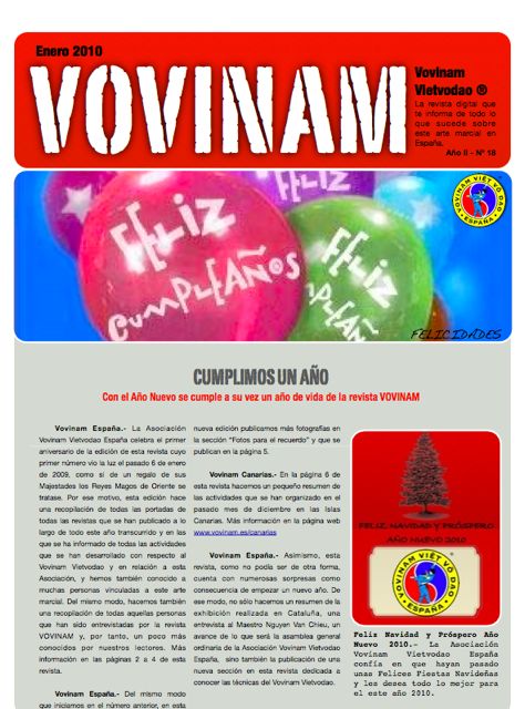 La revista VOVINAM cumple un año de existencia